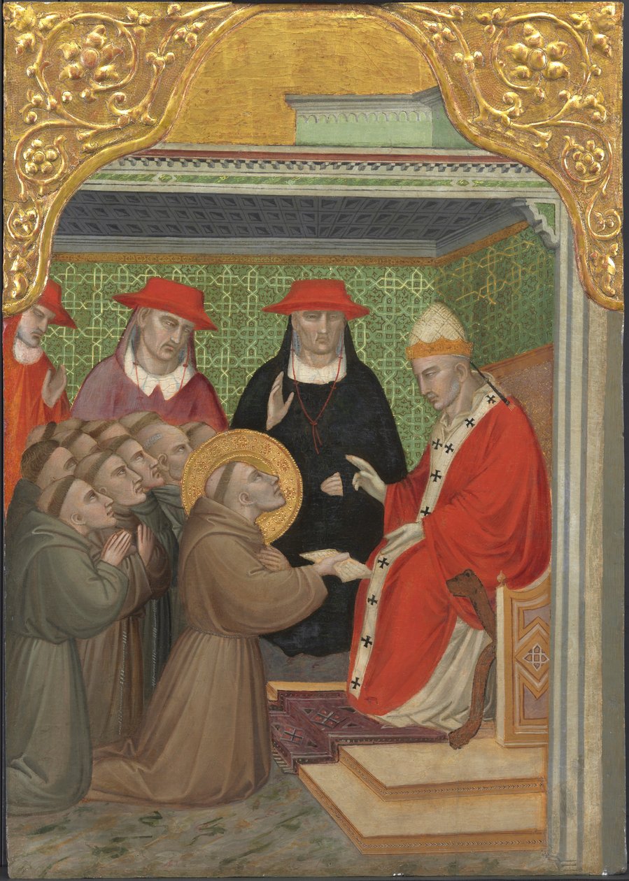 Sankt Frans foran paven af Aretino Luca Spinello or Spinelli