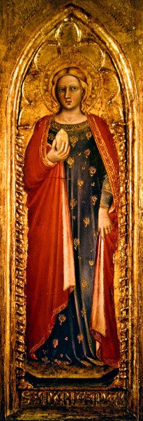 Magdalen (olie på panel) af Aretino Luca Spinello or Spinelli