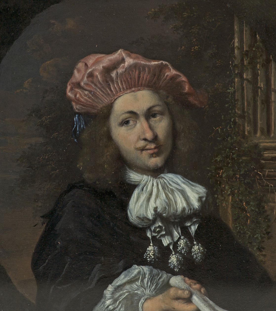 Portræt af en mand, ca. 1672-80 (olie på kobber) af Arie de Vois