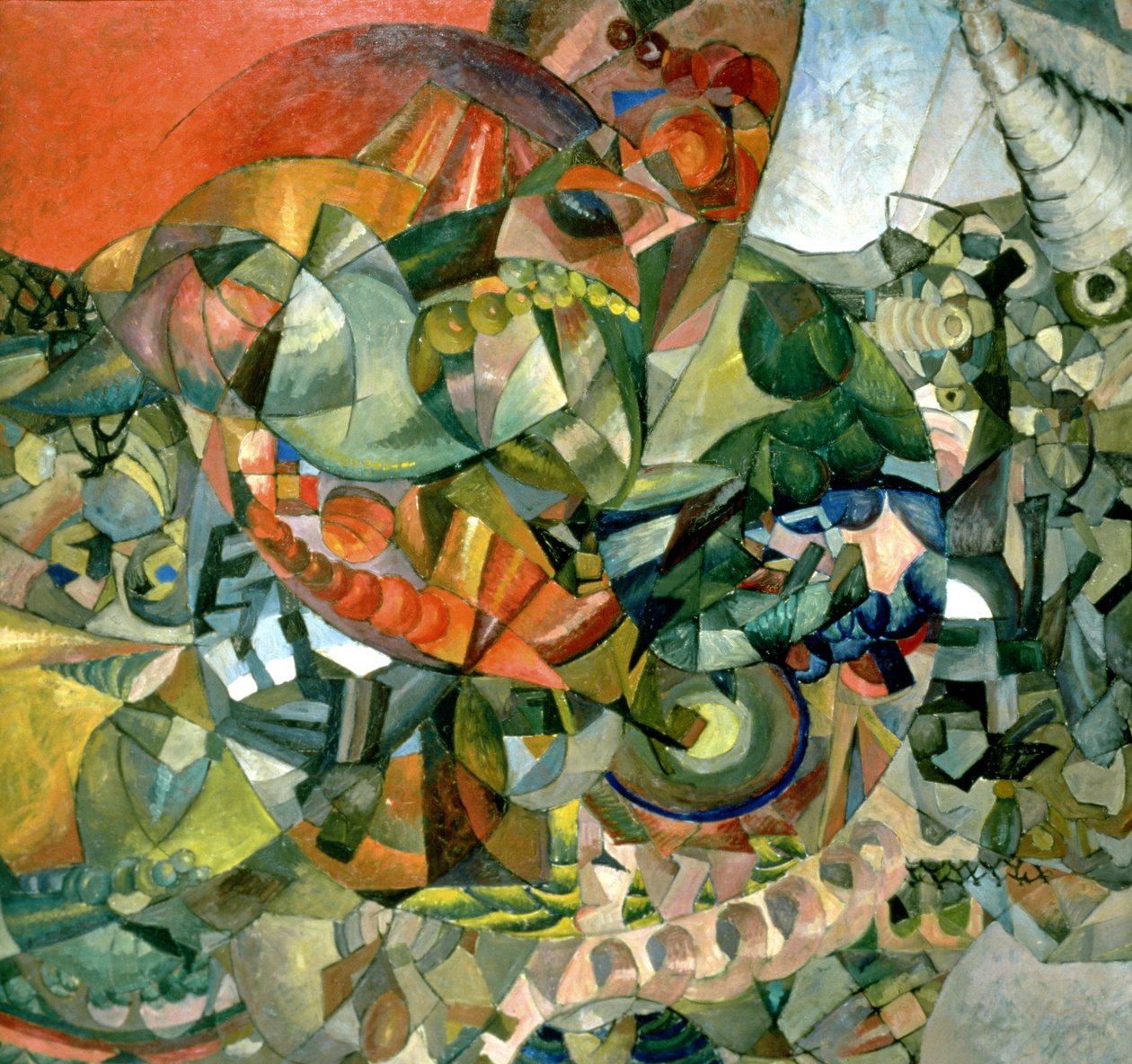 Allegori om den patriotiske krig i 1812, 1914 af Aristarkh Vasilievic Lentulov