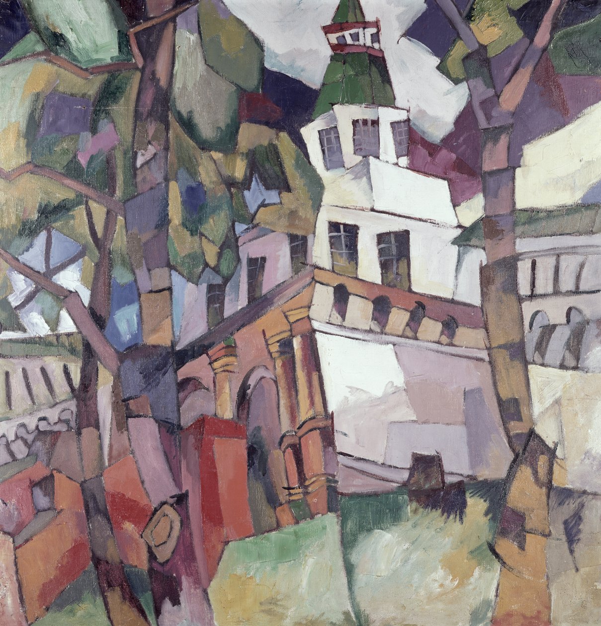 Gates of Tour, studie for det nye Jerusalem, 1917 af Aristarkh Vasilievic Lentulov