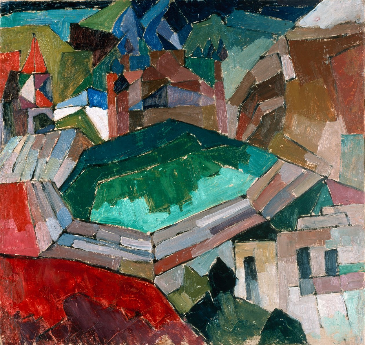 By i det sydlige Rusland, ca. 1914-16 af Aristarkh Vasilievic Lentulov