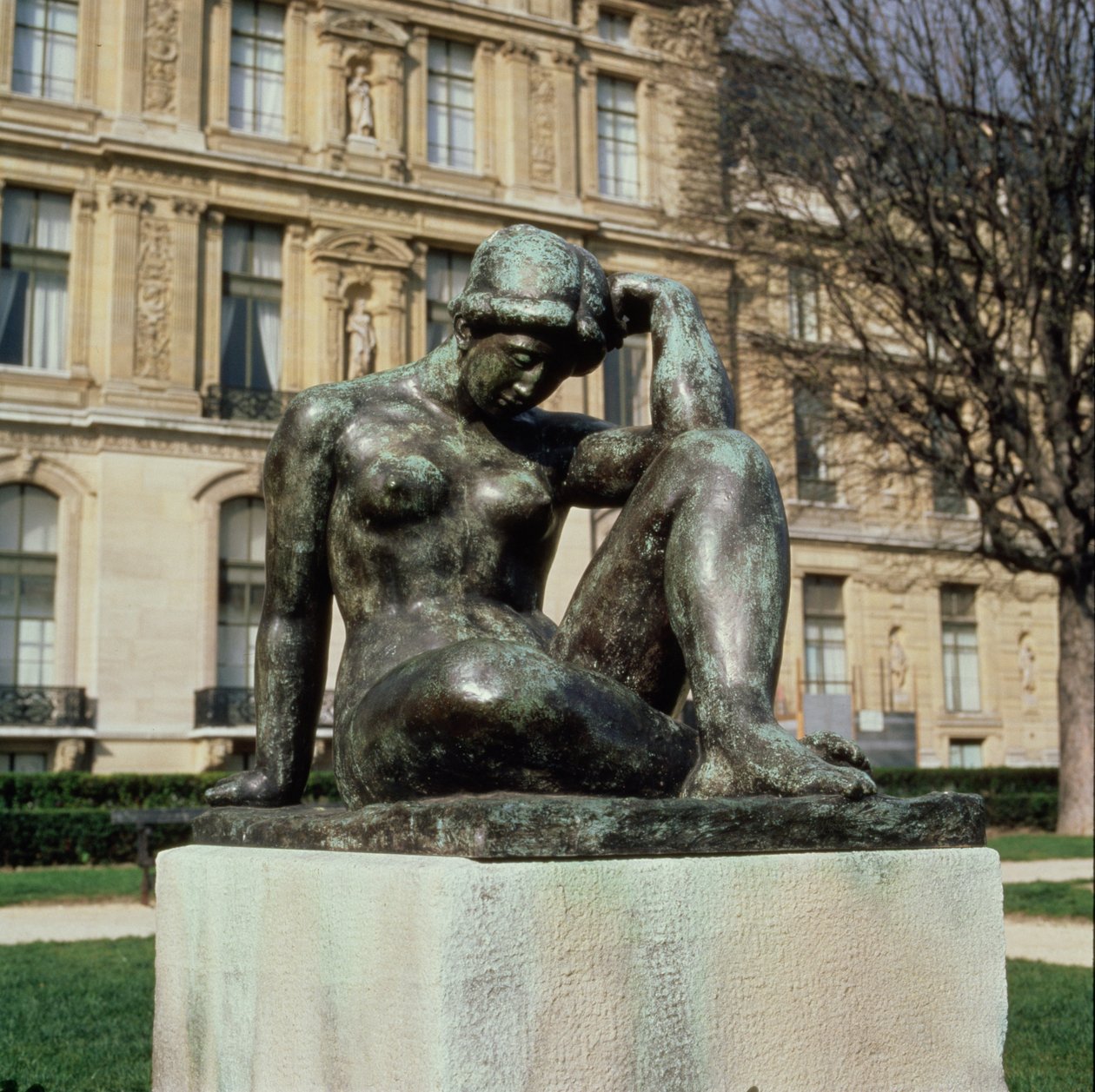 La Mediterranee, Place du Carrousel, Louvre, Paris, 1902-05 (bronze) (se (160258-160261 for andre synspunkter) af Aristide Maillol