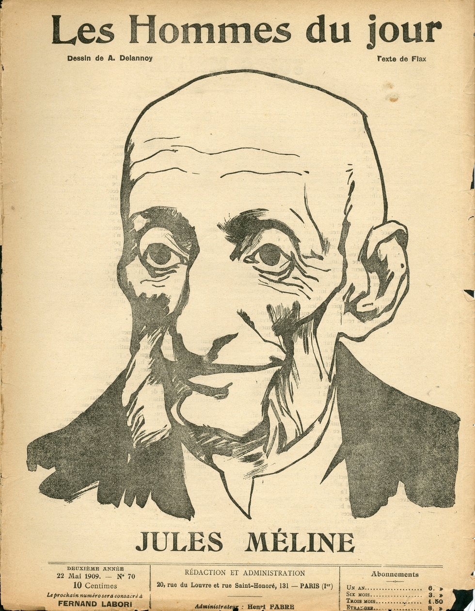 Cover af ""The Men of the Day"", Satirical in B & W af Aristide Delannoy