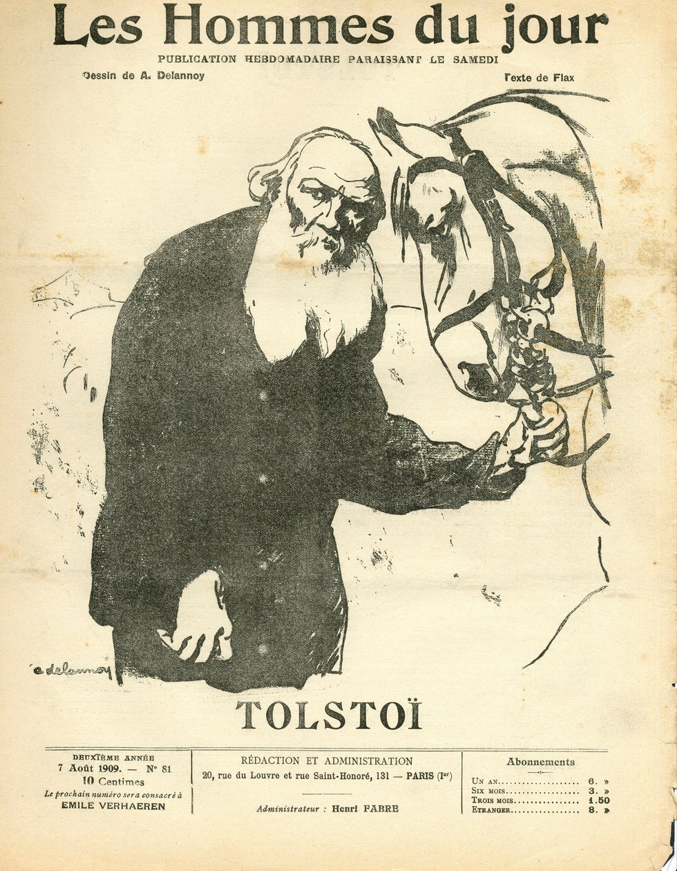 Cover af "" Dagens mænd"", Satirical in N & B af Aristide Delannoy