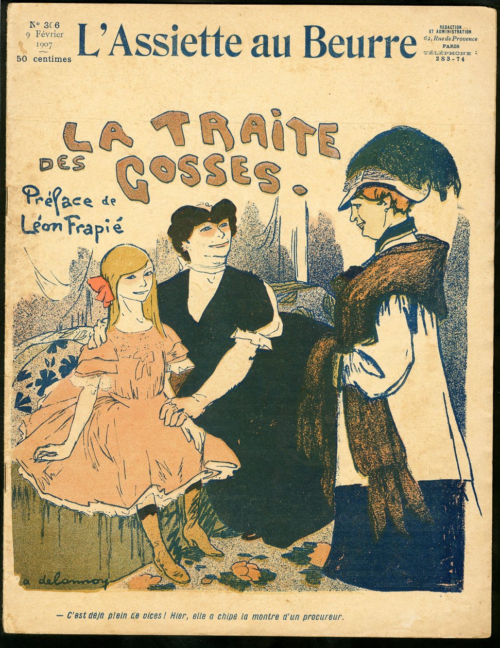 Cover af "" The Butter Plate"", nummer 306, Satirique en Colours af Aristide Delannoy