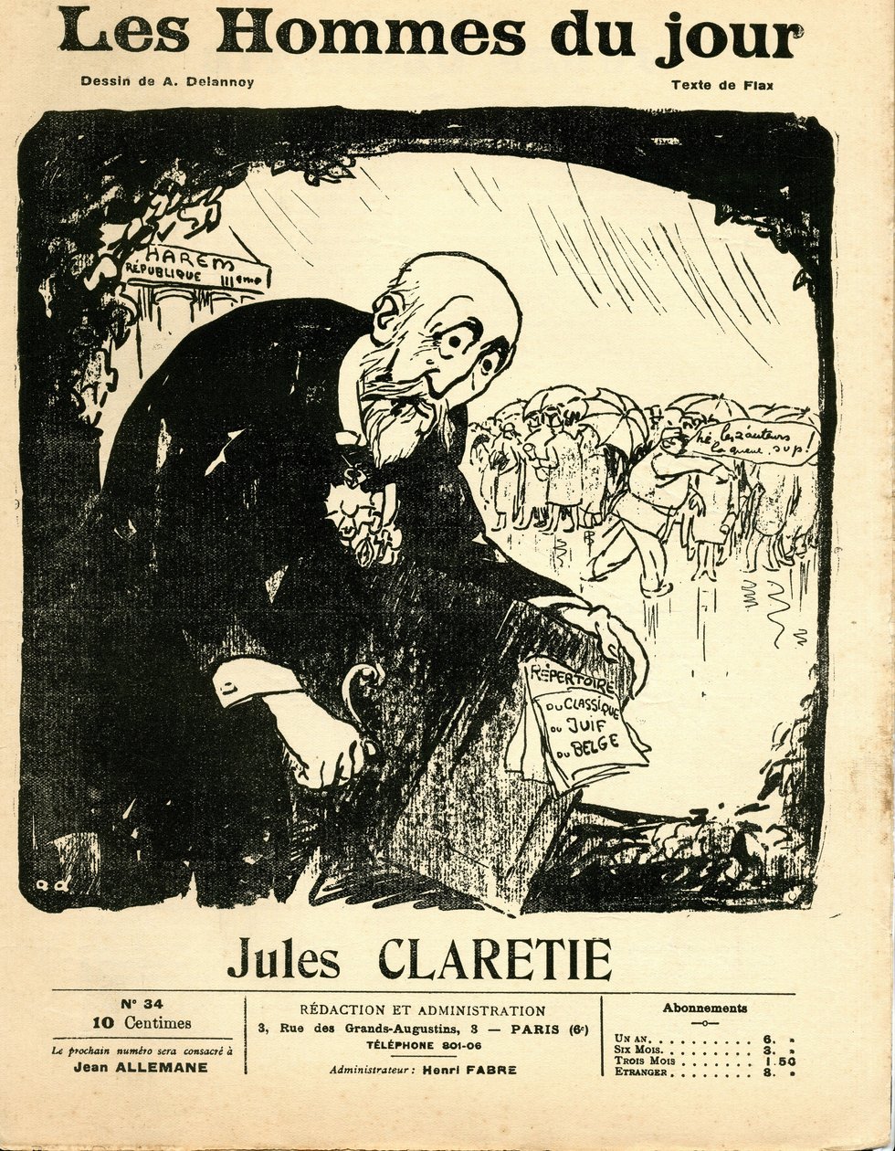 Cover af "" The Men of the Day"", omkring 1906 - Illustration af Aristide Delannoy (1874-1911): Claretie Jules (1840-1913) af Aristide Delannoy