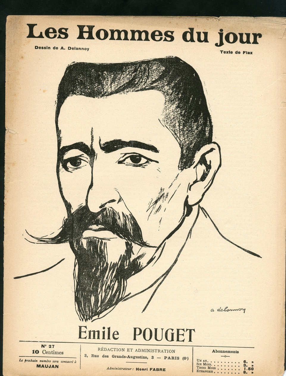 Cover af "" The Men of the Day"" nummer 27, 1. januar af Aristide Delannoy