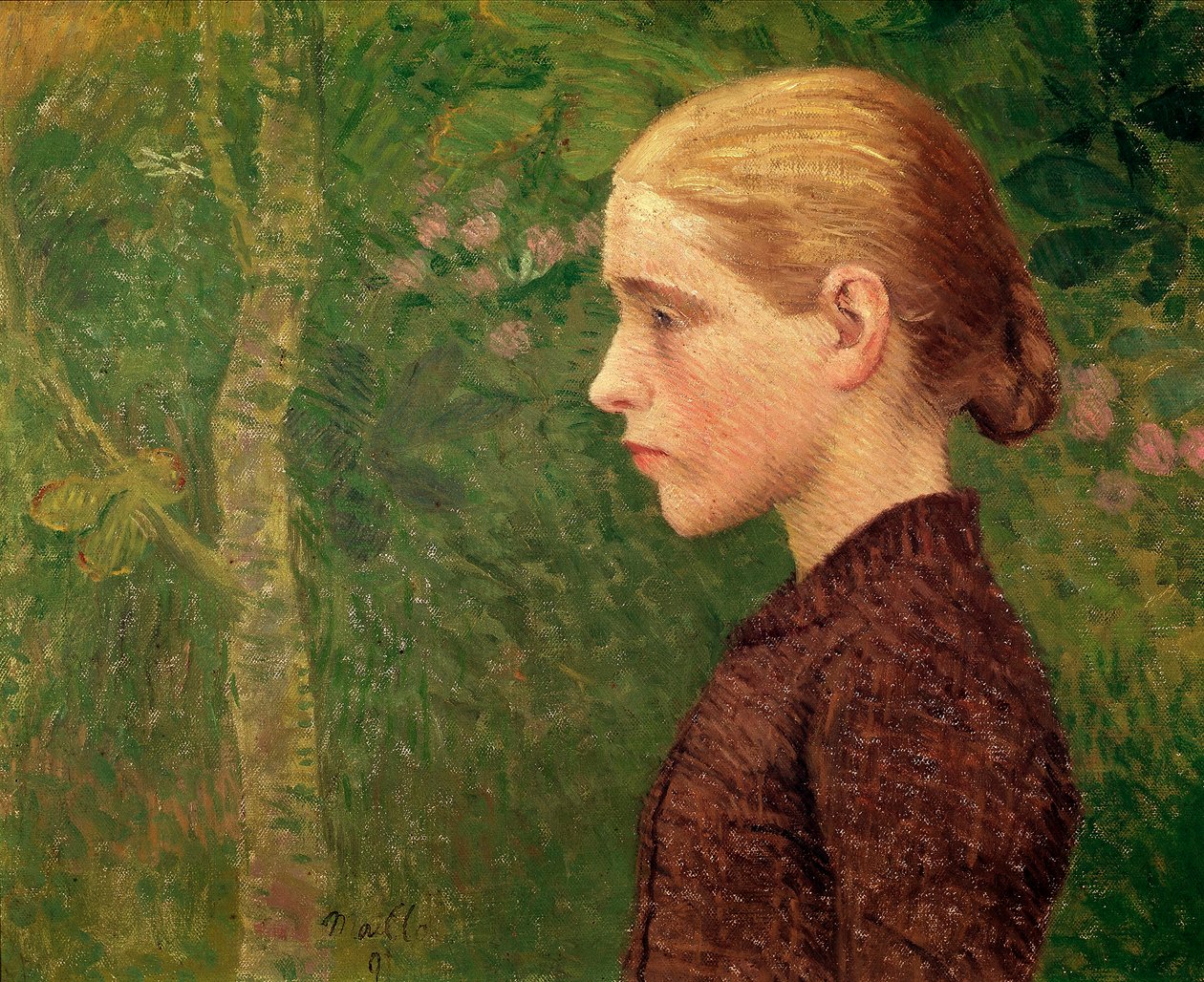 Buste af unge bondemaleri af Aristide Maillol (1861-1944) 1891 søn. 46x55 cm Reims, Musee des Beaux Arts af Aristide Maillol