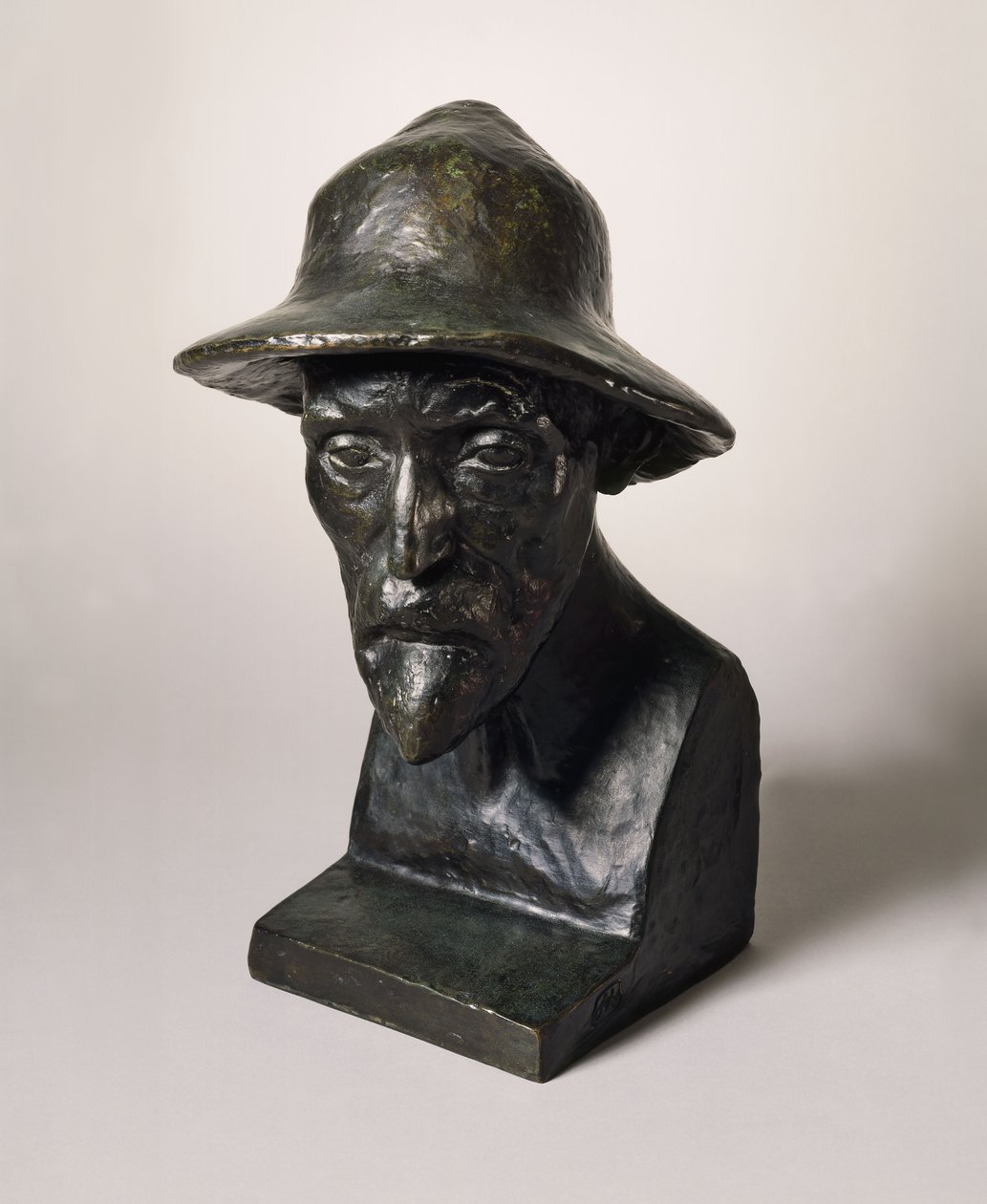 Buste af Auguste Renoir, ca. 1907 (olie på lærred) af Aristide Maillol