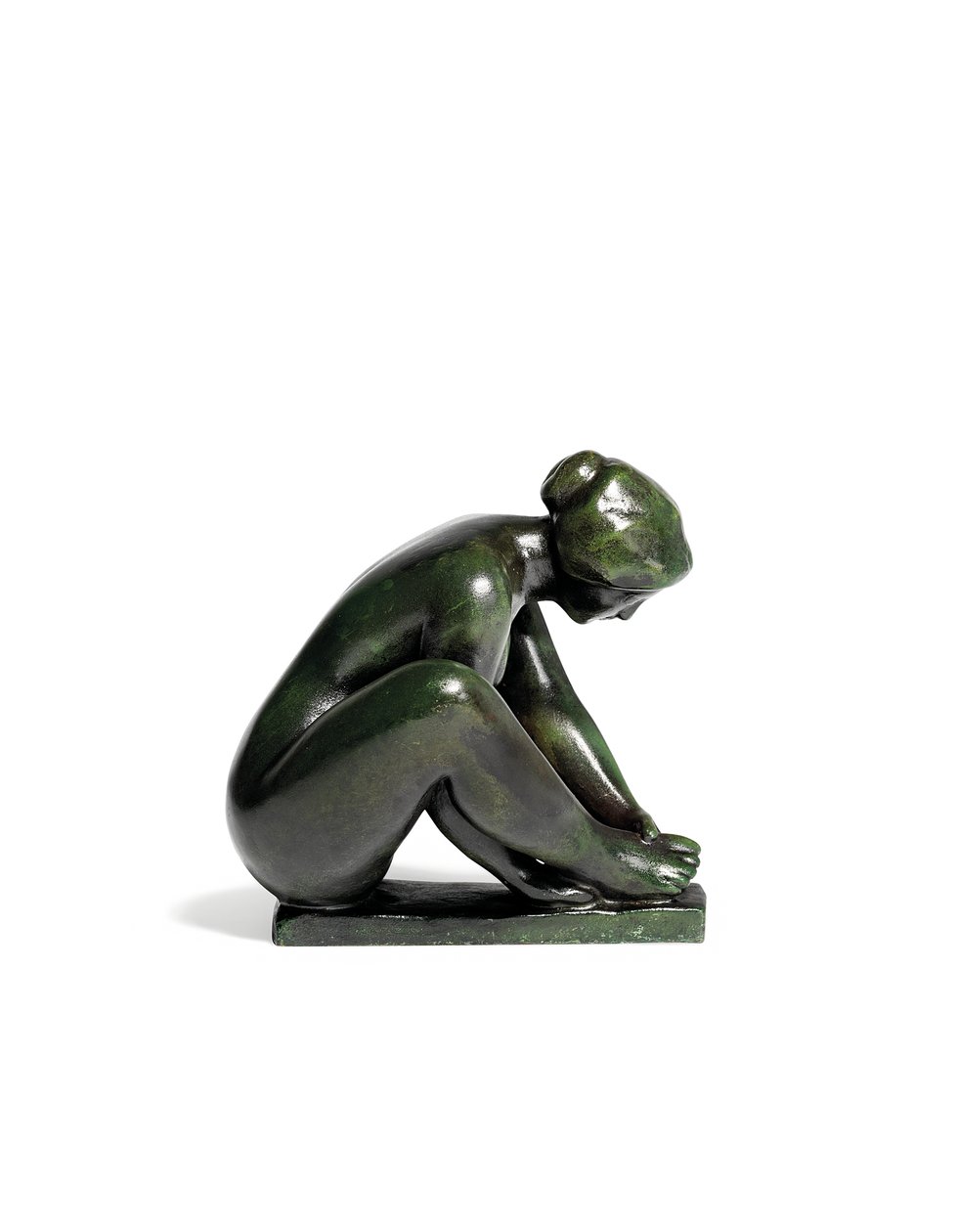 Krøjende pige, der holder en fod af Aristide Maillol