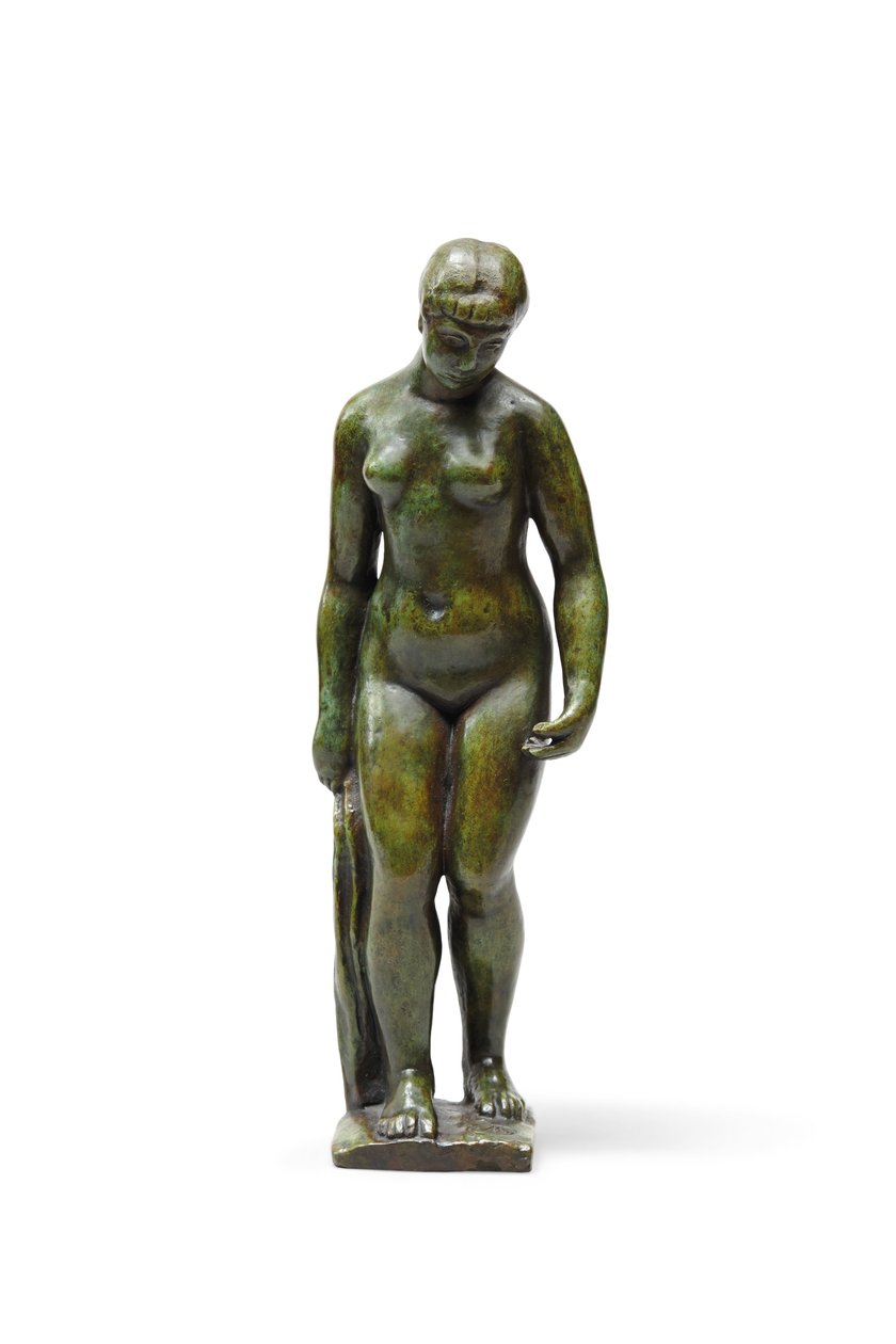 Stående ved draperiet af Aristide Maillol