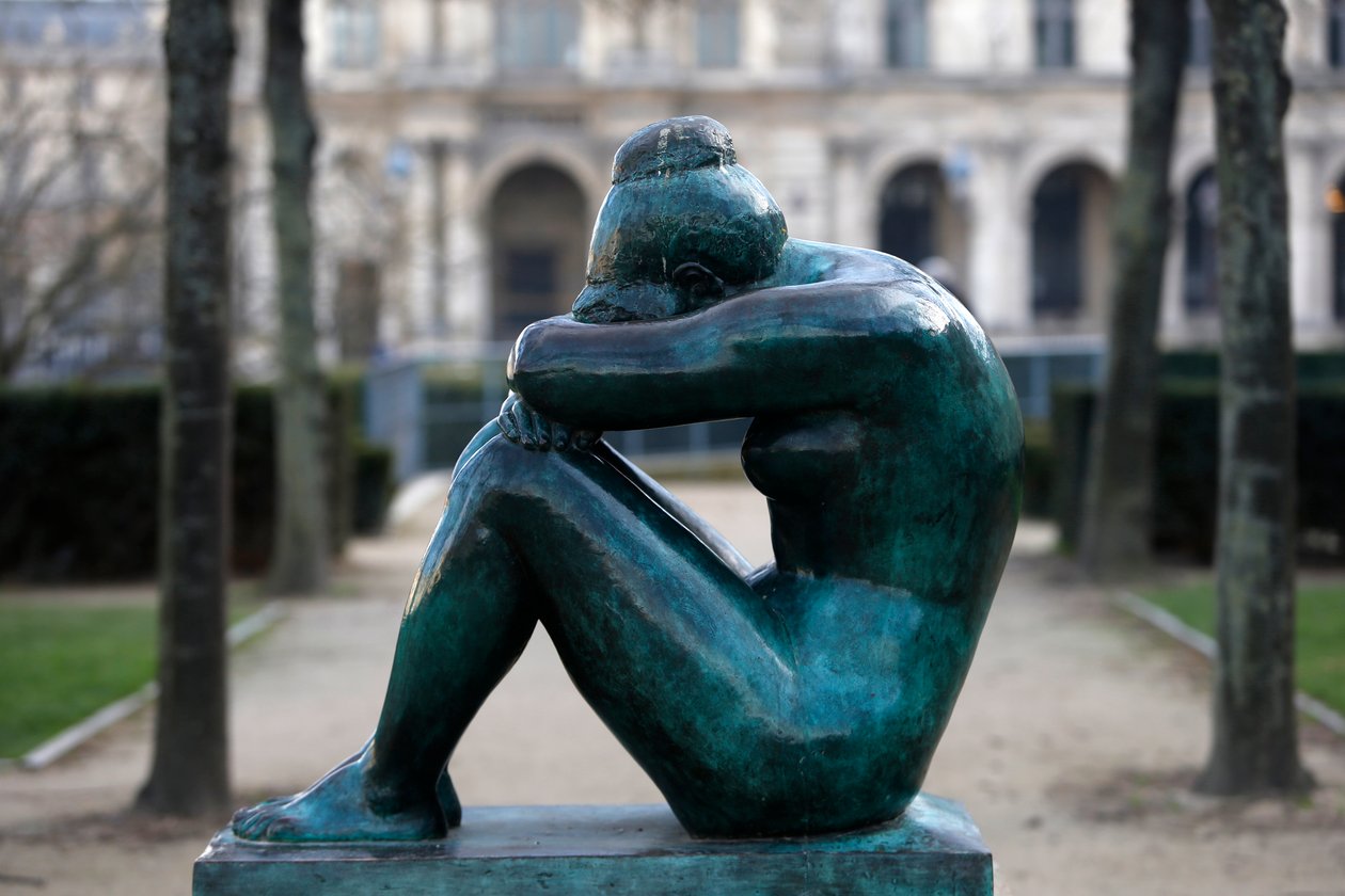 Tuileries Garden, Aristide Maillol, Night, Paris, Frankrig (foto) af Aristide Maillol