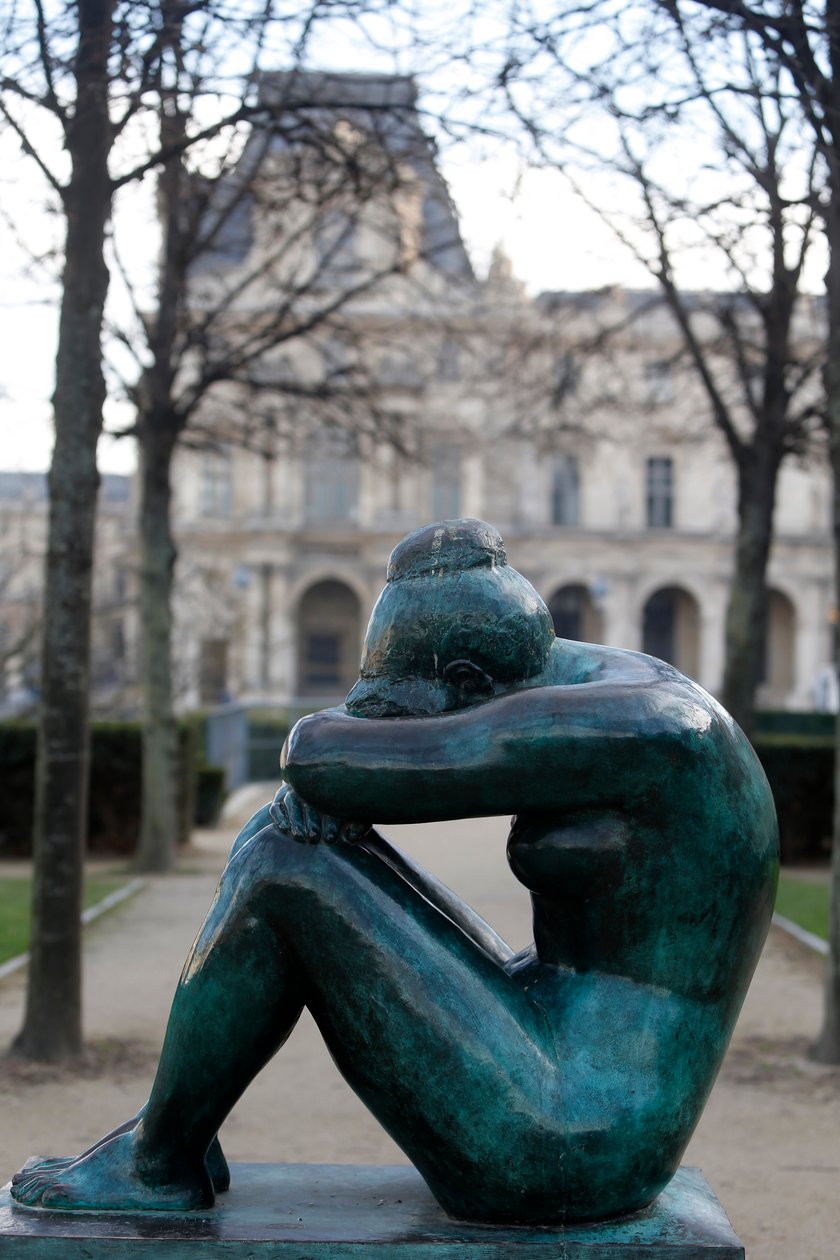 Tuileries Garden, Aristide Maillol, Night, Paris, Frankrig (foto) af Aristide Maillol