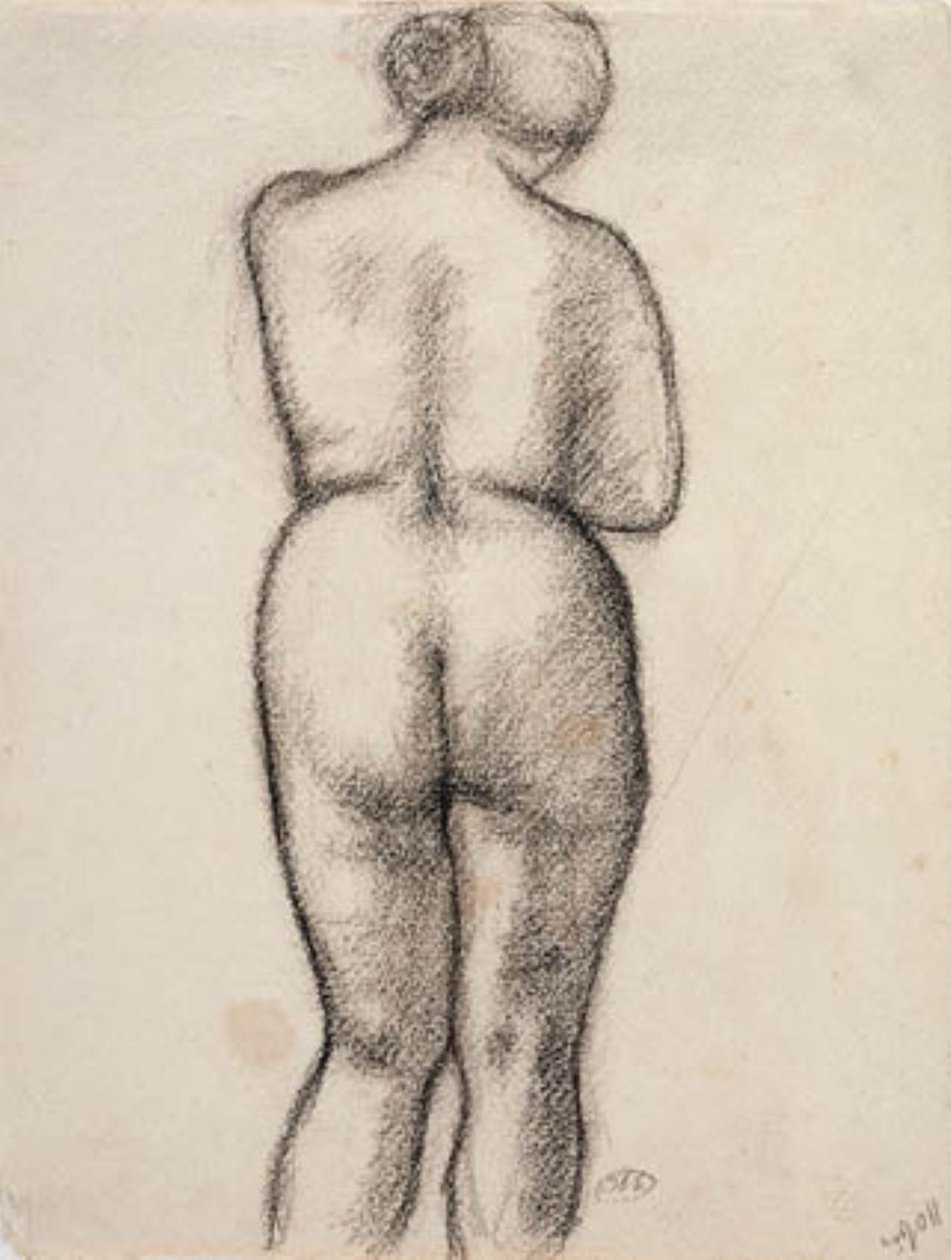 Kvindelig model, set fra ryggen af Aristide Maillol