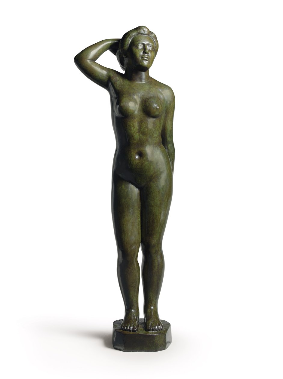 Stående Bader Uden Draperi; Baigneuse debout sans draperie af Aristide Maillol
