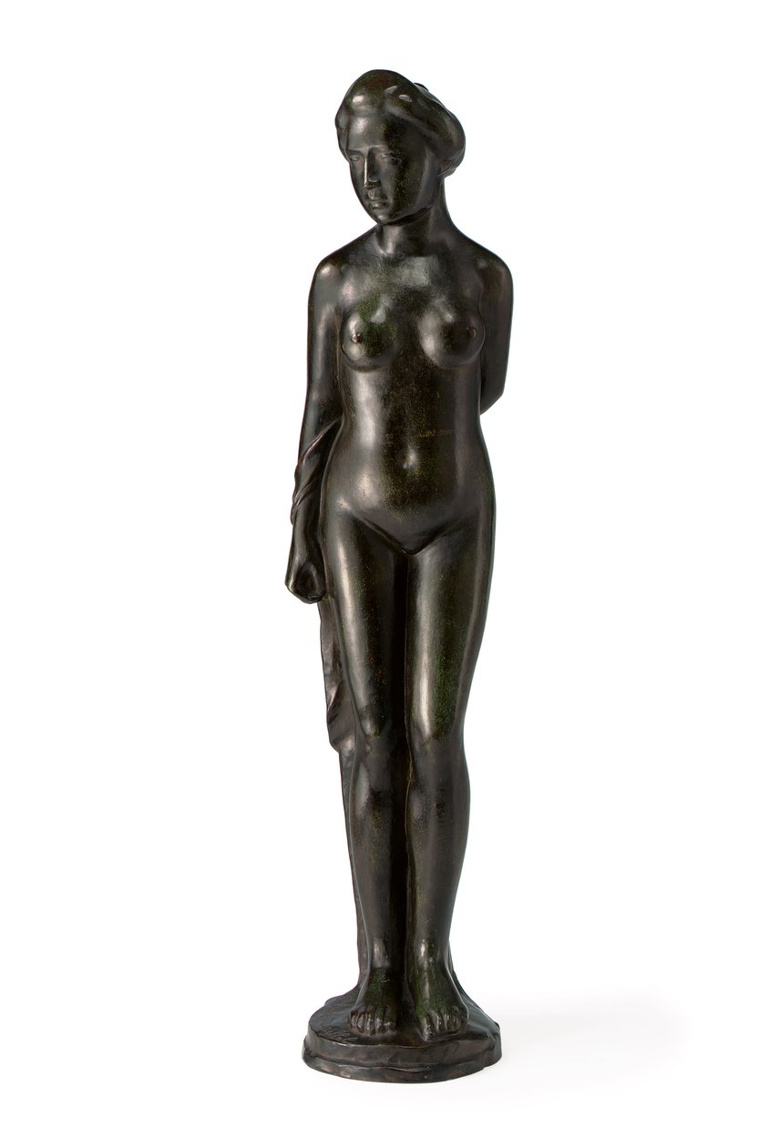 Stående Bader, med Draperi over Højre Arm; Badende stående draperet over højre arm af Aristide Maillol