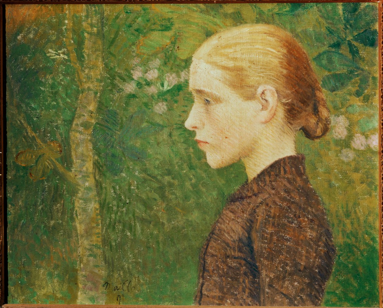 Ung bondepige (maleri på lærred) af Aristide Maillol