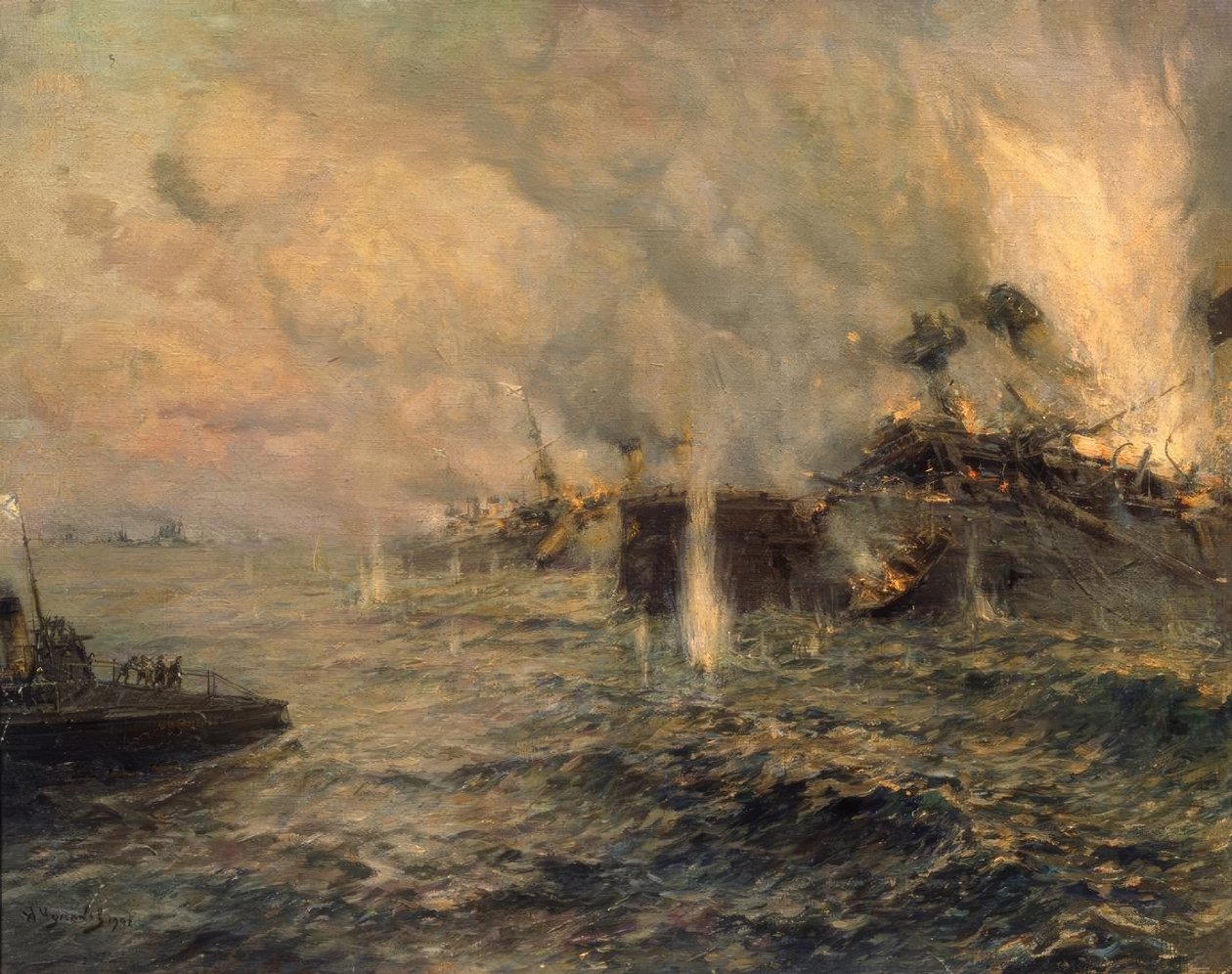 Søslaget ved Tsushima den 27. maj 1905 af Arkadi Afanassjewitsch Tschumakow