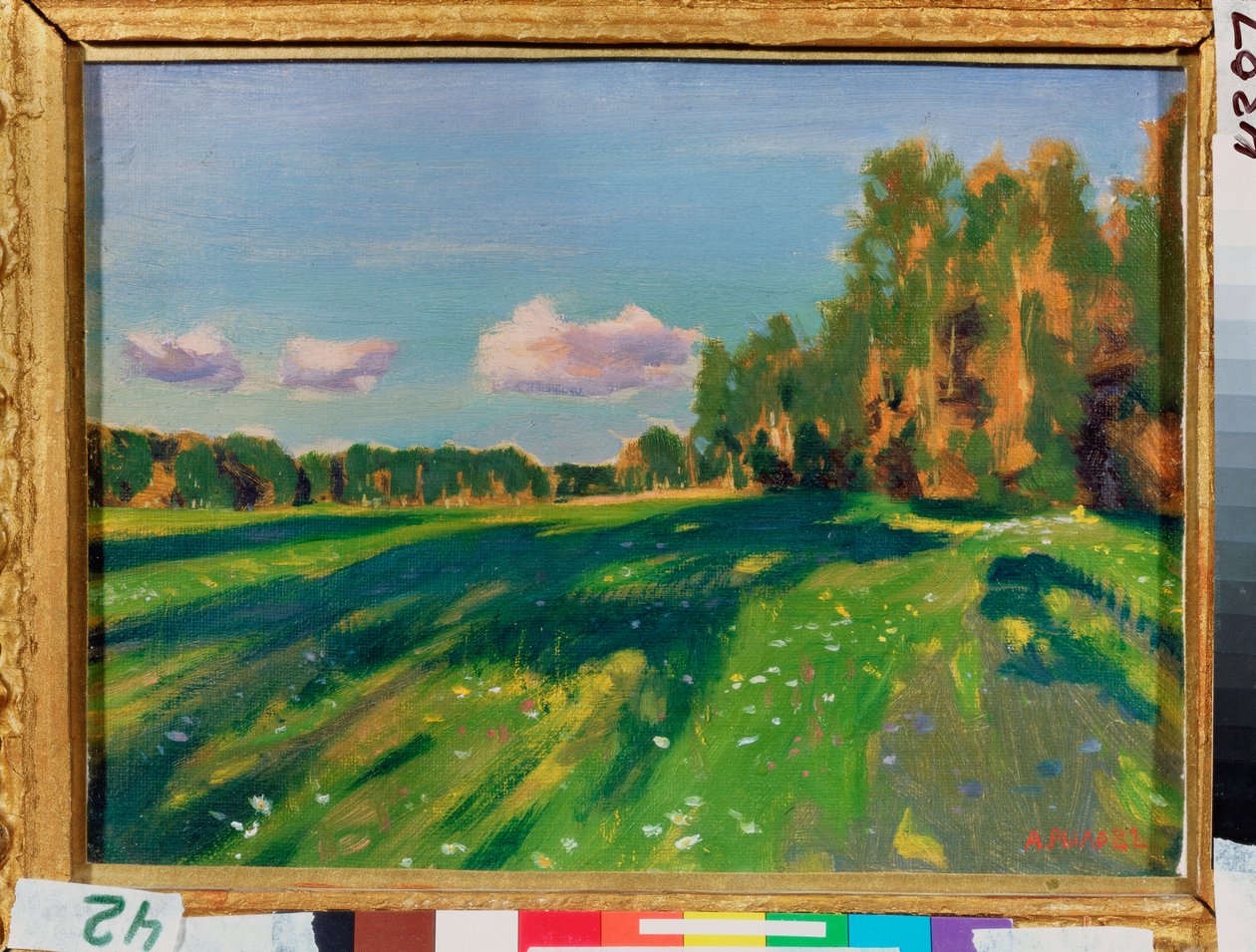 Sommerstudie. Maleri af Arkadi (Arkady) Alexandrovich Rylov (1870-1939), olie på lærred af Arkadij Aleksandrovic Rylov