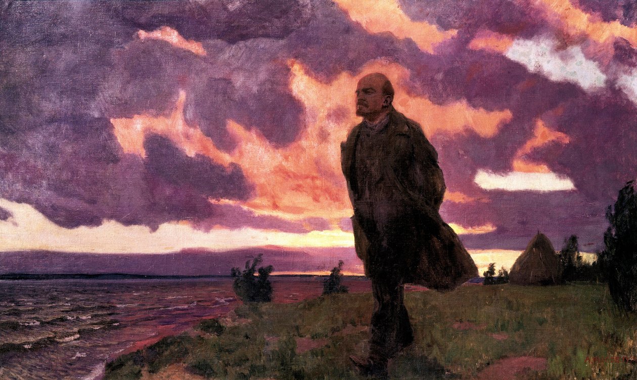 "Lenin og Razliv", maleri af Arkady Alexandrovich Rylov af Arkadij Aleksandrovic Rylov