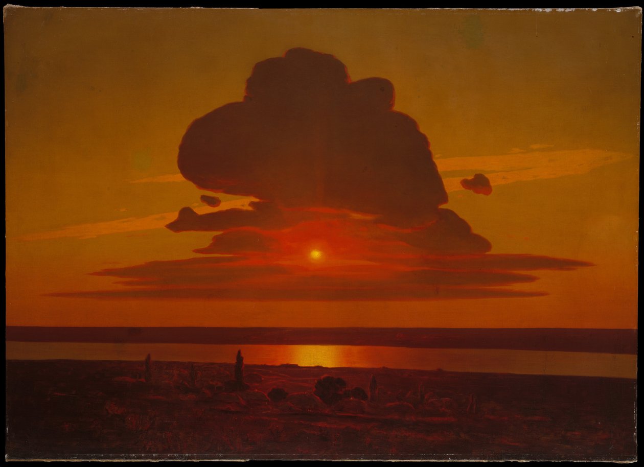 Rød solnedgang på Dnepr af Arkhip Kuindzhi