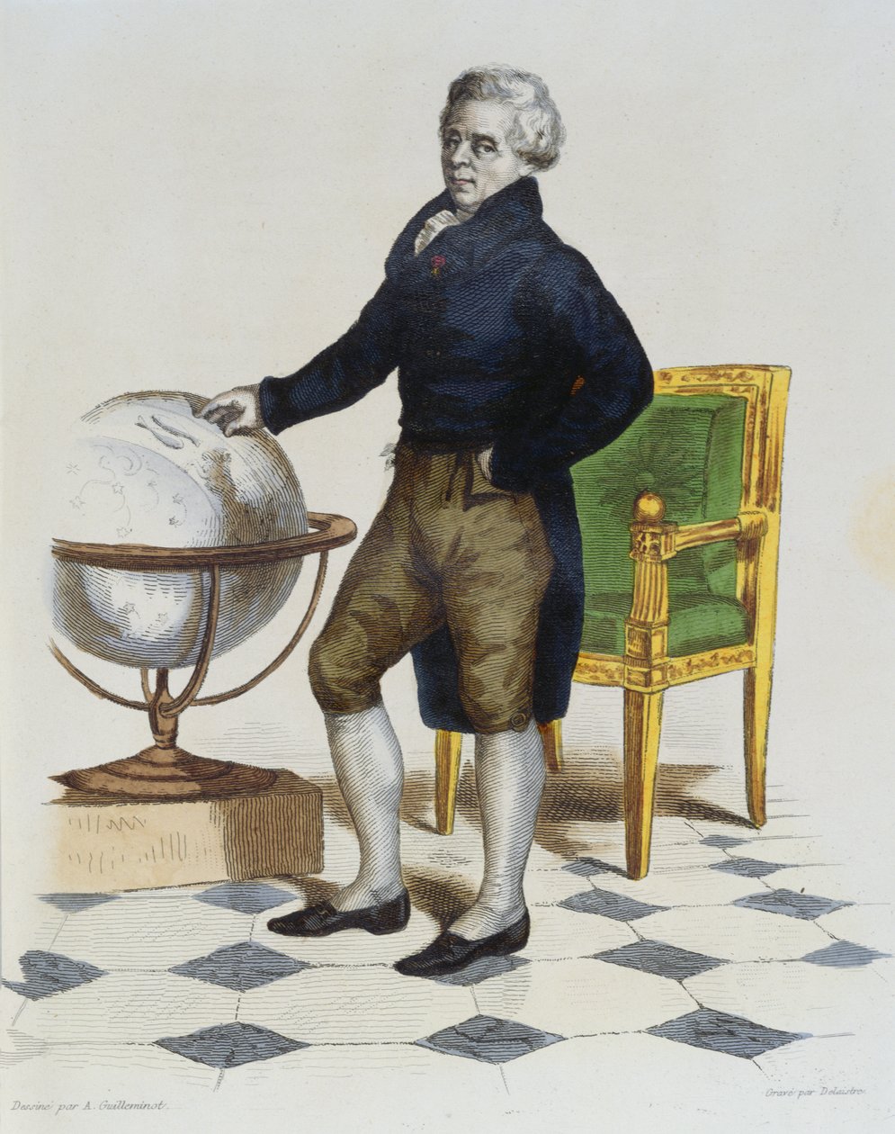 Pierre-Simon (1747-1825) Marquis de Laplace, graveret af Delaistre af Armand Guilleminot