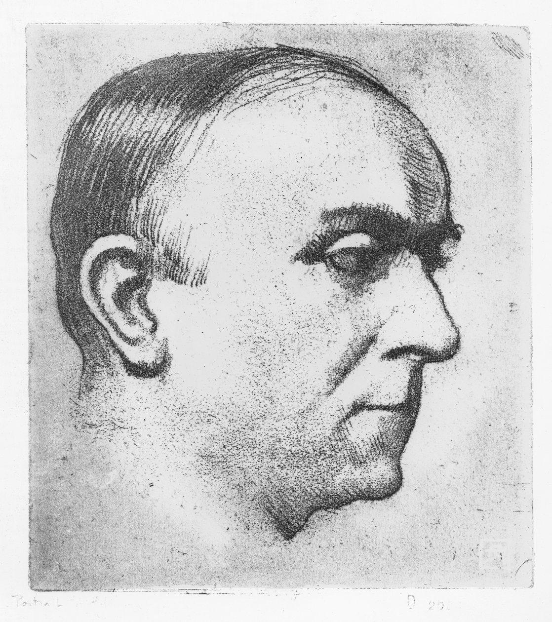 Portræt af Edmond Glesener af Armand Rassenfosse