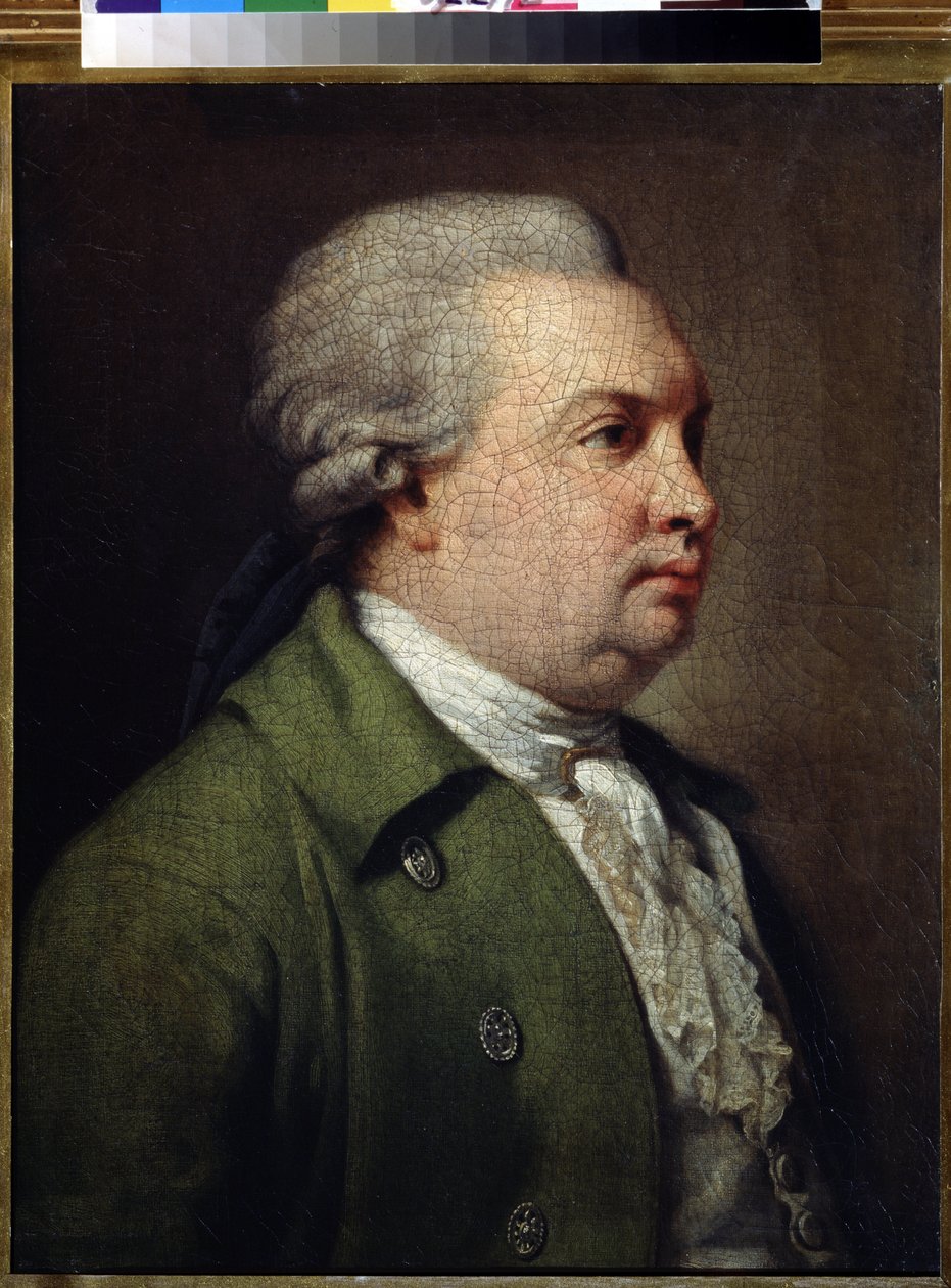 ""Portrait du dramaturge russe Denis Ivanovich Fonvizine (1745-1792)"" (Portræt af dramatikeren Denis Ivanovitch Fonvizin) Peinture d