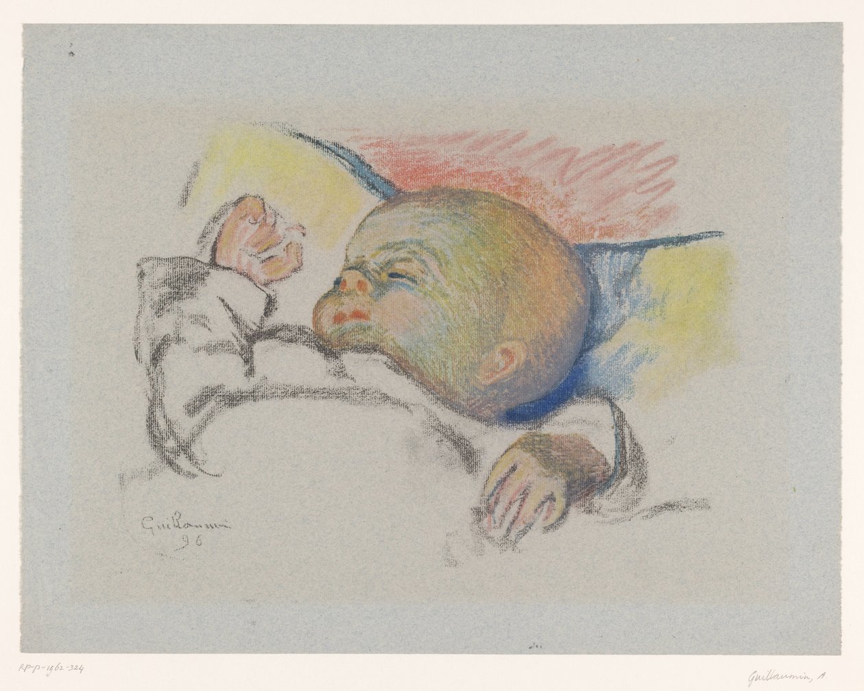 sovende baby af Armand Guillaumin