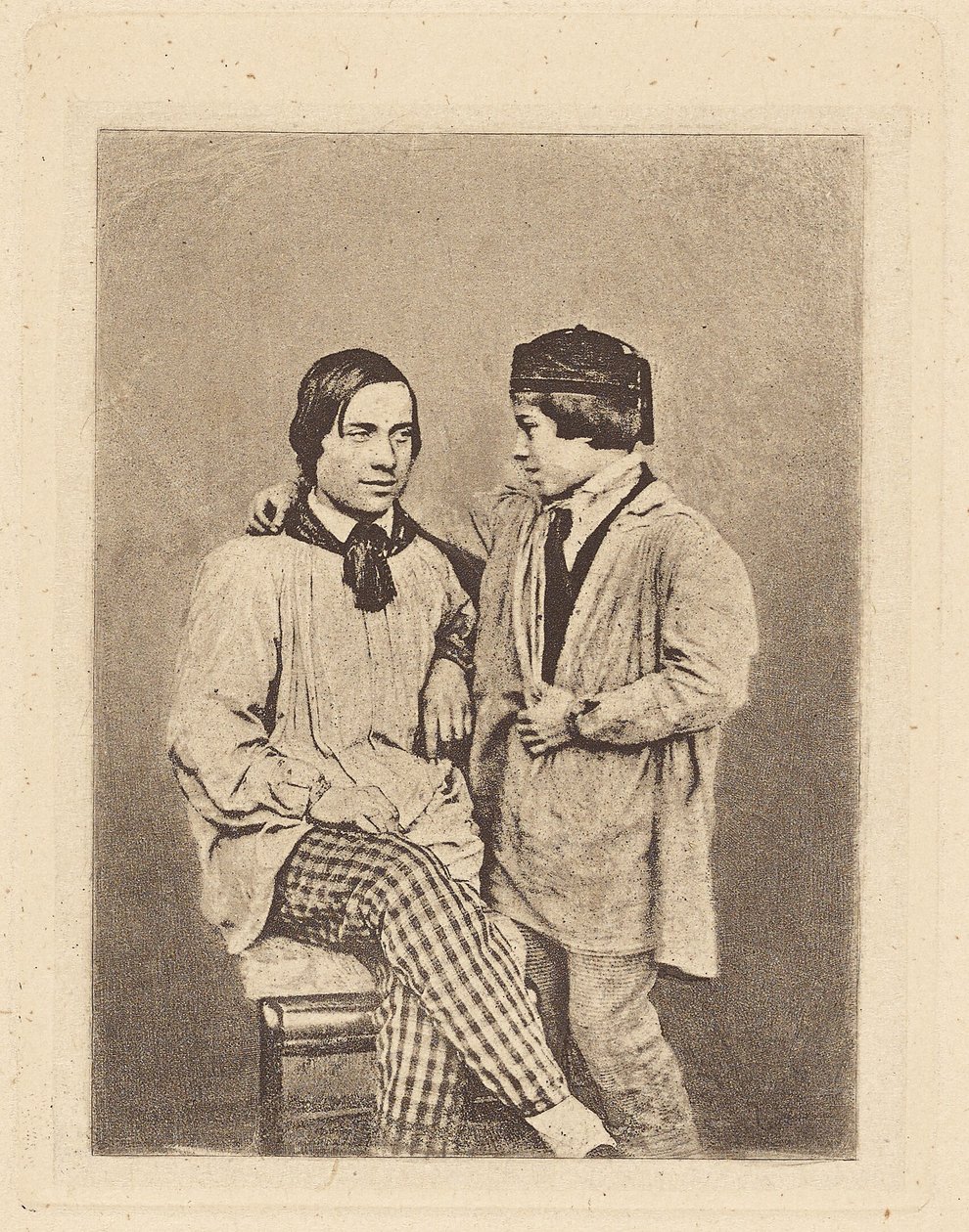 [Mand og dreng] af Armand Hippolyte Louis Fizeau