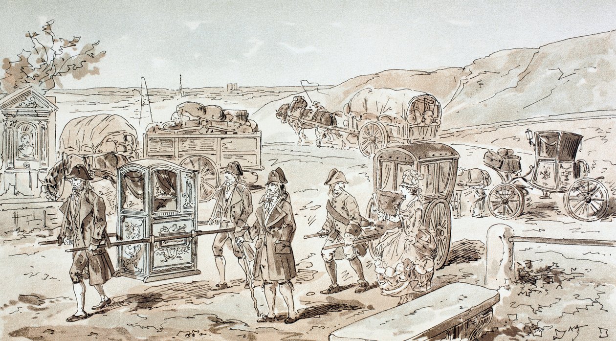 Eksempler på transportmidler fra det 18. århundrede, 1886 af Armand Jean Heins