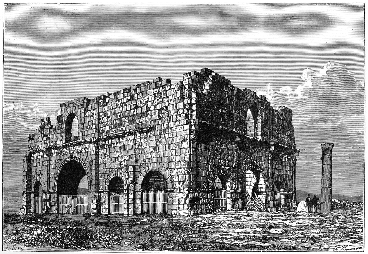 Ruinerne af prætoriet, Lambaesis, Algeriet, c1890 af Armand Kohl