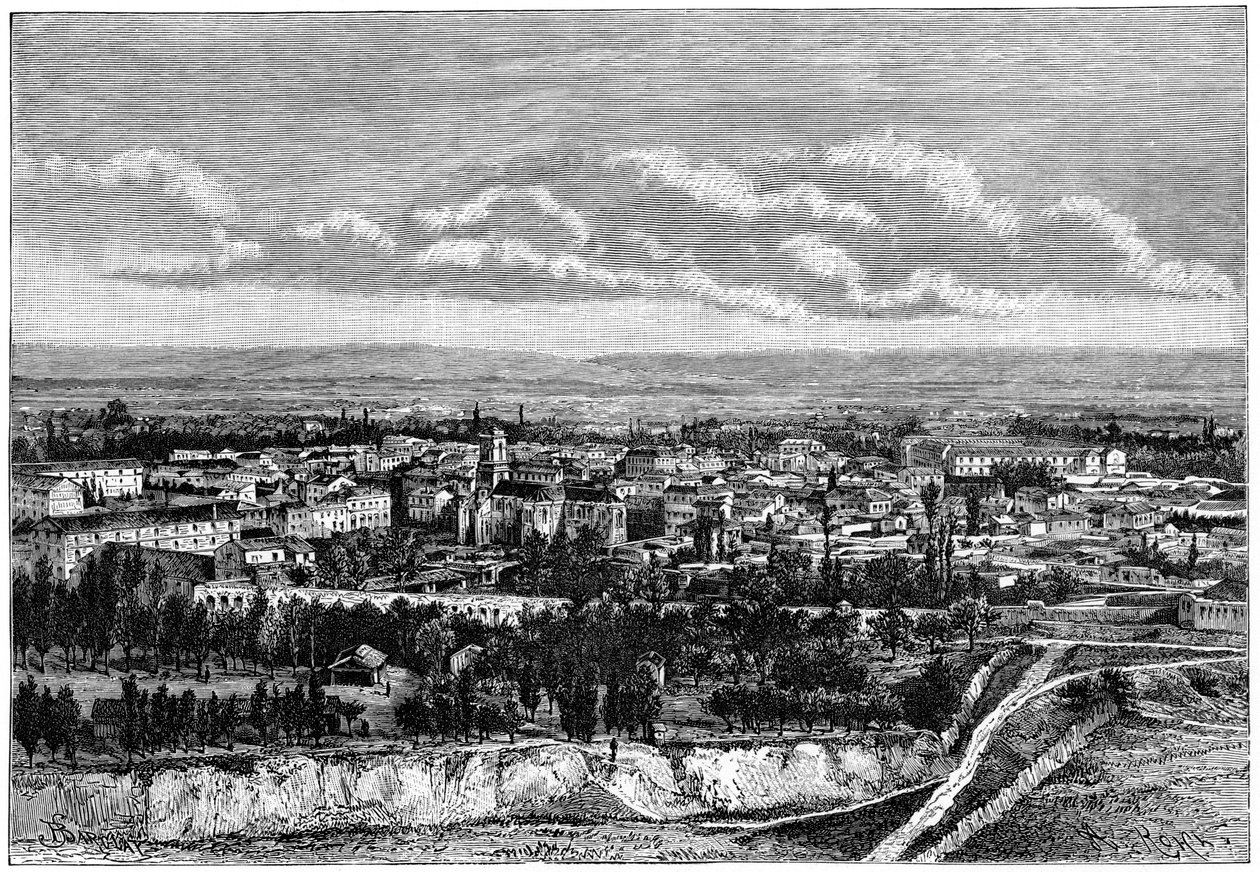 Udsigt over Blida, Algeriet, c1890 af Armand Kohl