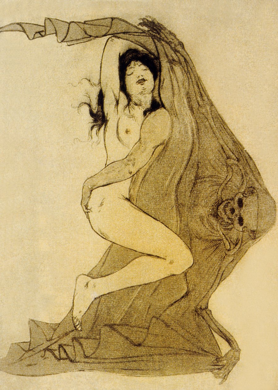 Illustration fra Les Fleurs du Mal, digte af Charles Baudelaire, 1899 af Armand Rassenfosse