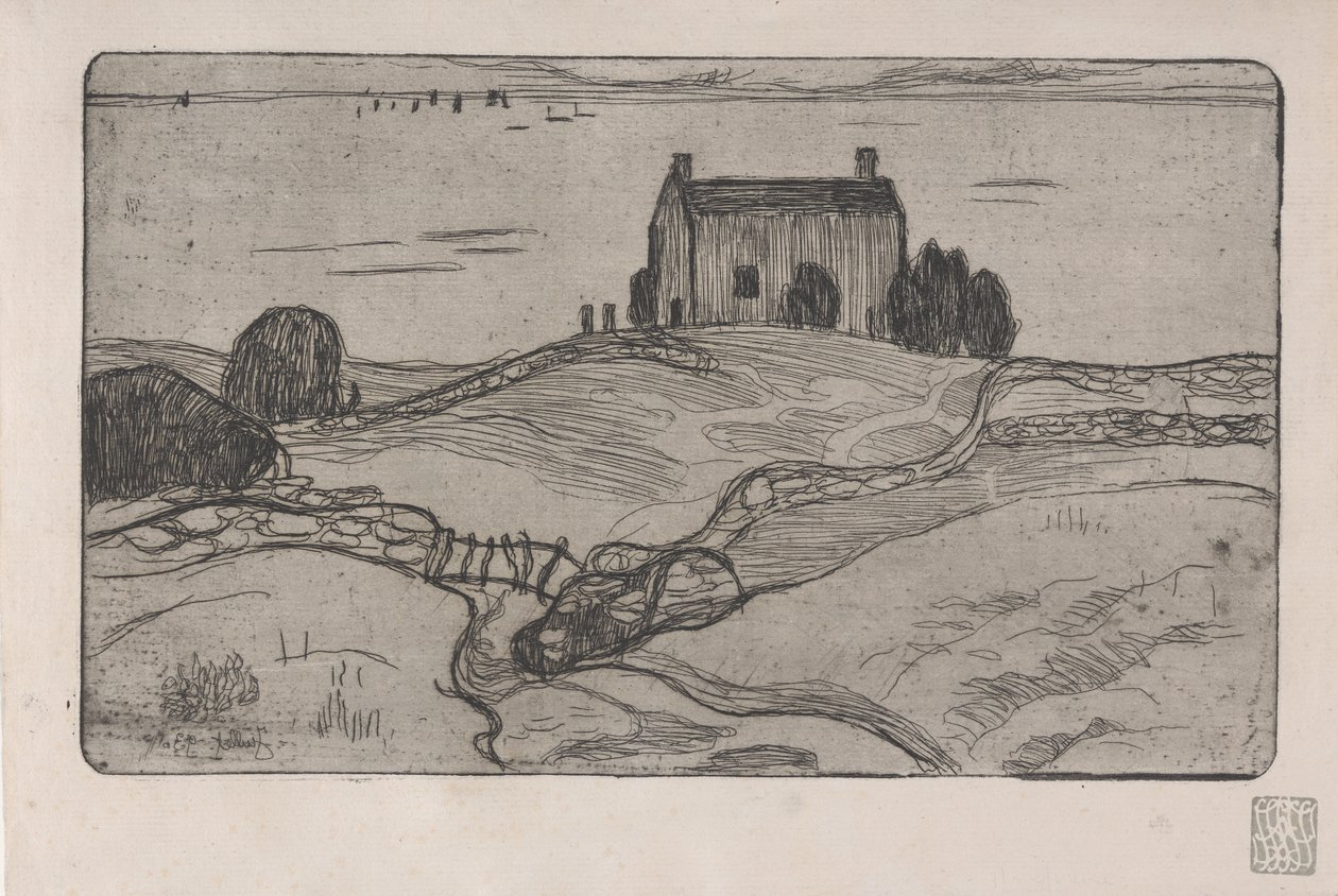 La Maison du Pendu (Den hængte mands hus) 1893 (radering) af Armand Séguin