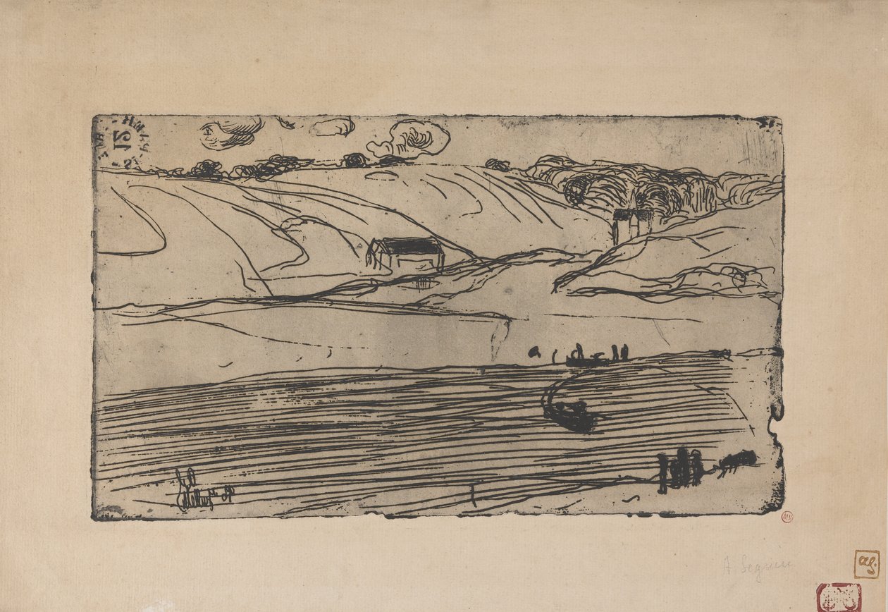La Peche (Fiskeri) 1893 (ætsning og roulette) af Armand Séguin