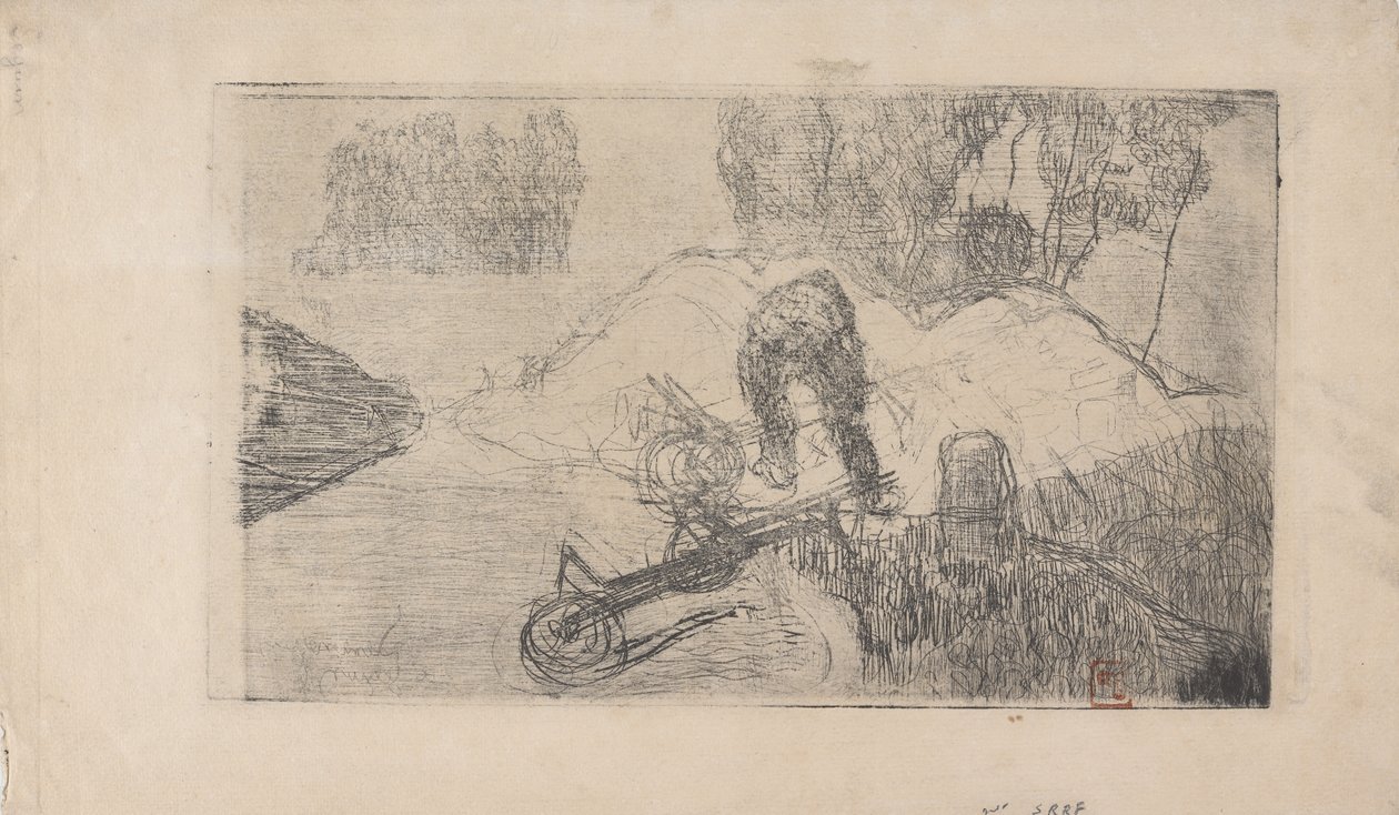 Le Debardeur (The Stevadore) 1893 (radering) af Armand Séguin