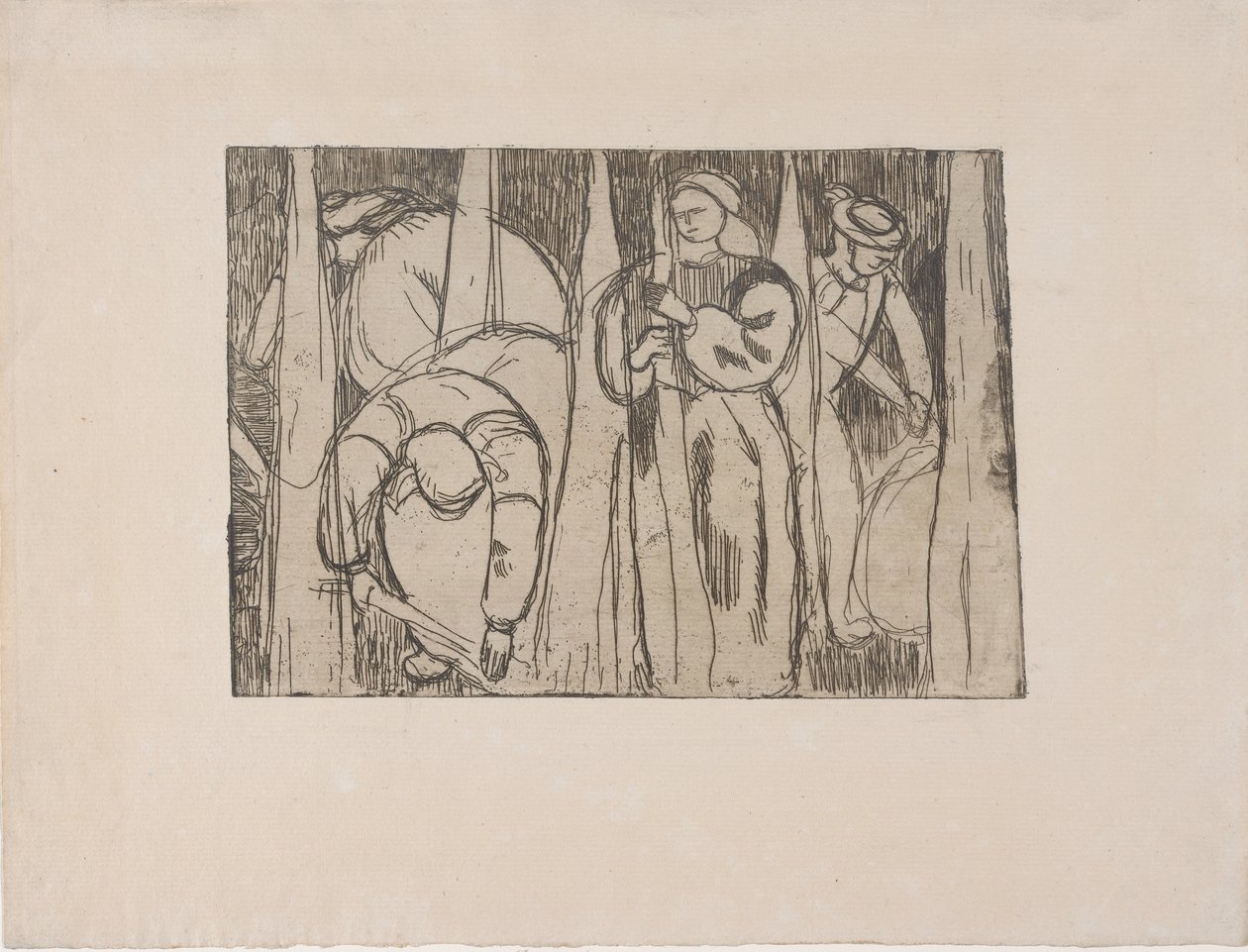 Les Rouisseuses (Hørsamlerne) 1893 (radering) af Armand Séguin