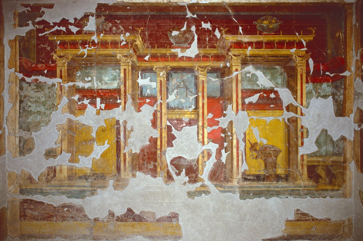 Salen i Villa Poppaea, Torre Annunziata (frisk) af Arnaldo Vescovo