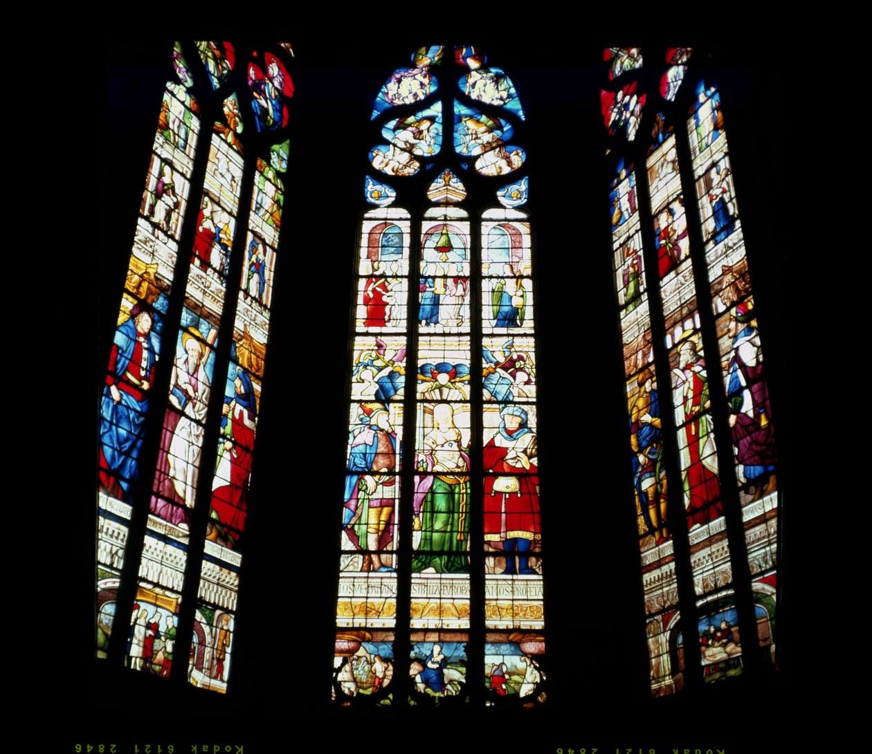 Lancetvinduer fra apsis, 1513 (glasmalerier) af Arnaud de Moles