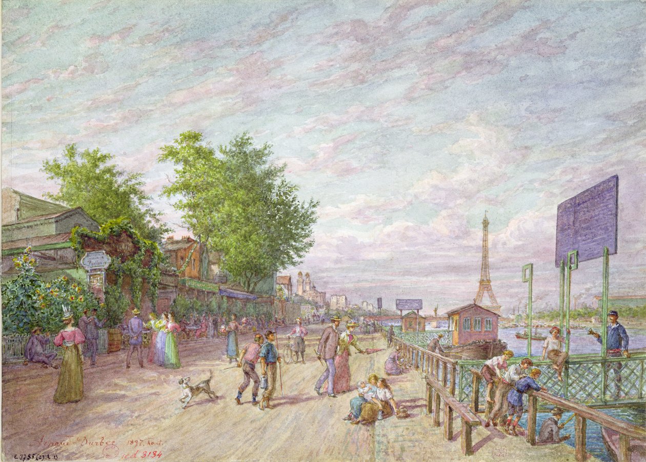 Quai du Point du Jour, Boulogne Billancourt, 1897 af Arnaud Durbec