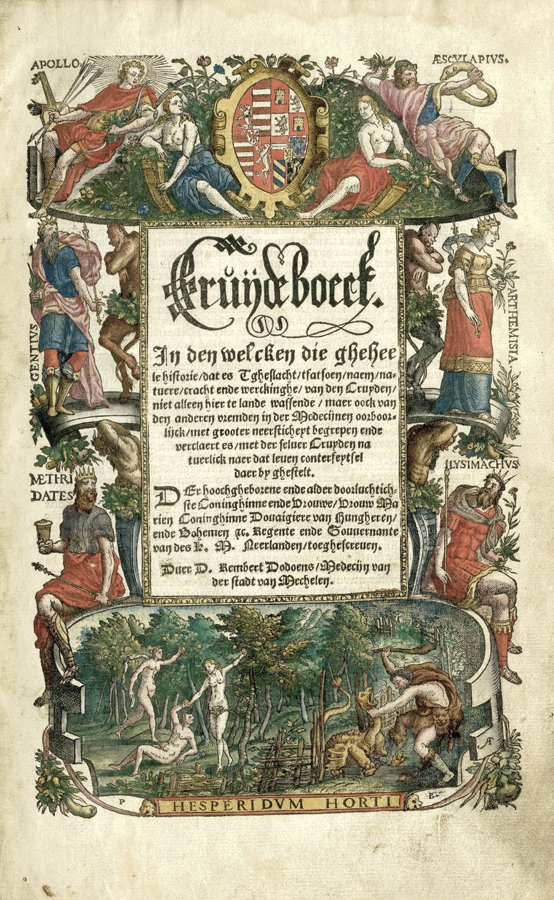 Dodoens Cruijdeboeck med forestillinger af planter af Arnaud Nicolaï
