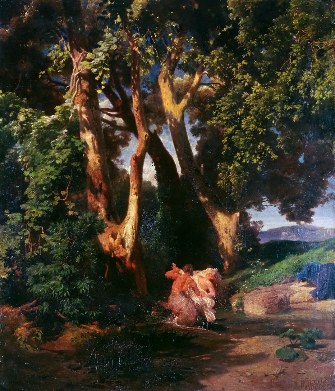 Centaurus og nymfe af Arnold Böcklin