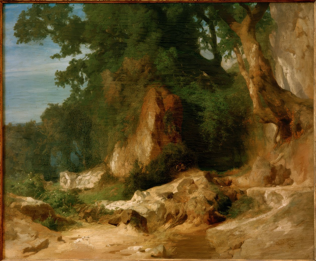 Klippeskråning i de albanske bjerge af Arnold Böcklin