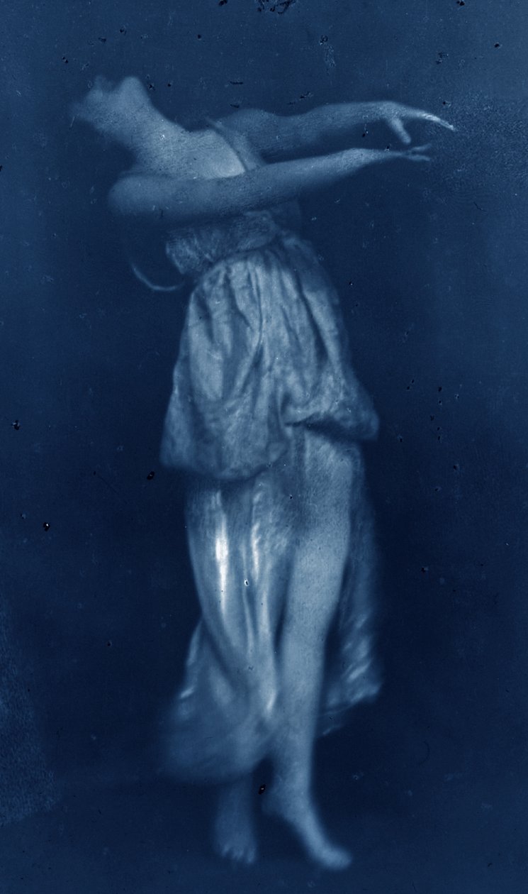 Angela Isadora Duncan, 1920 (bw foto) af Arnold Genthe