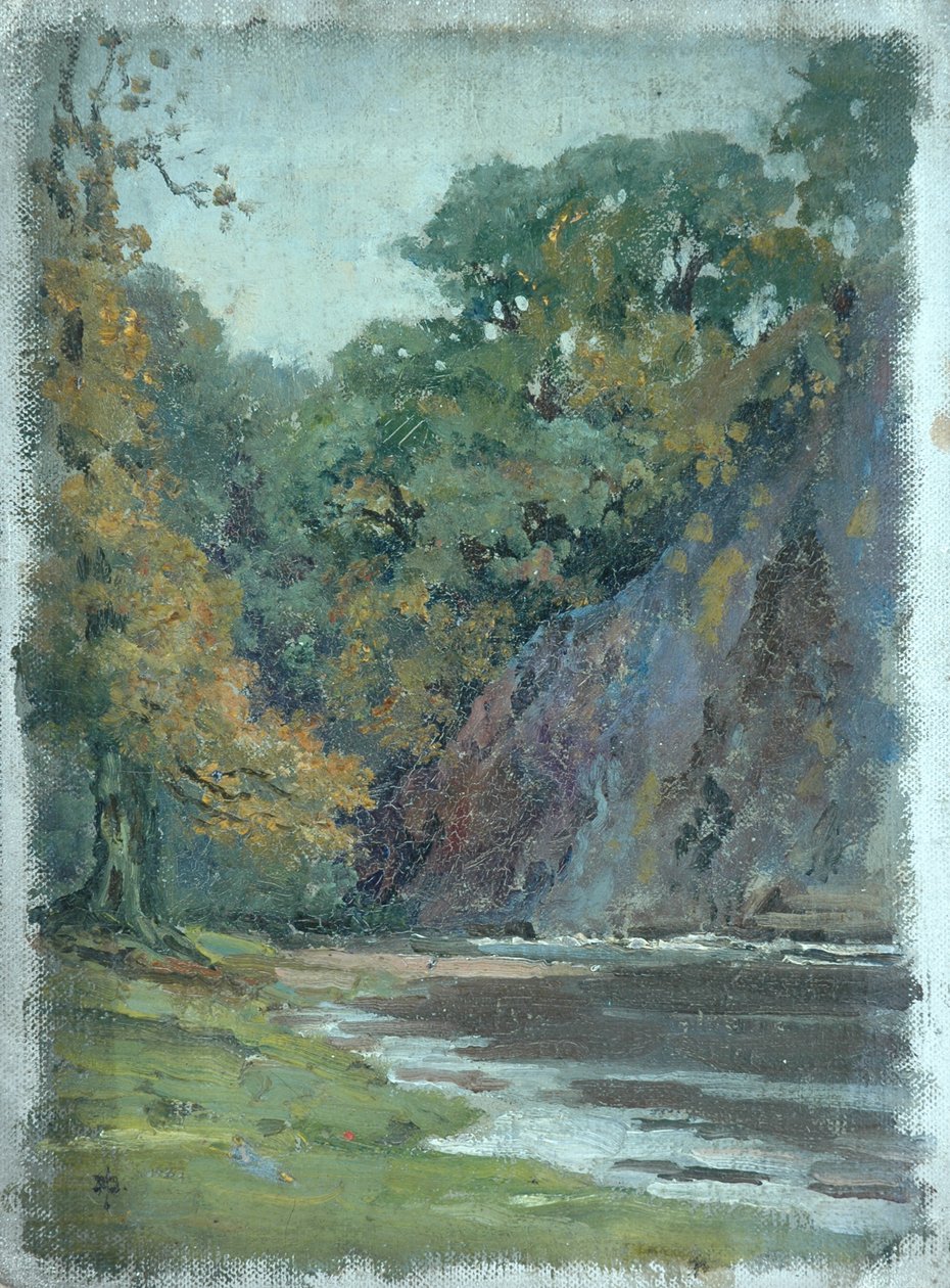 Bolton Abbey (olie på ustrakt lærred) af Arnold Priestman