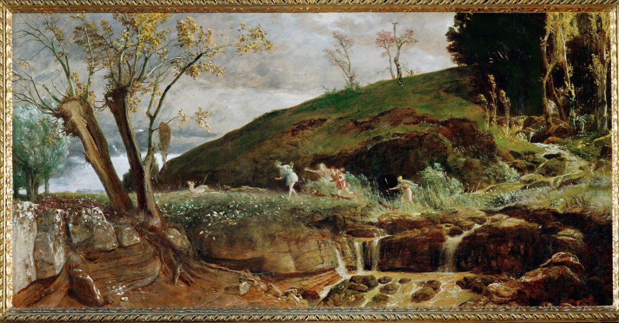 Dianas jagt (maleri på lærred) af Arnold Bocklin