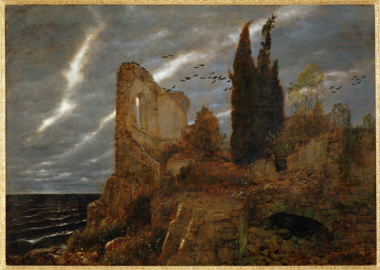 Ruine am Meer - Ruin på stranden ... (maleri på lærred) af Arnold Böcklin