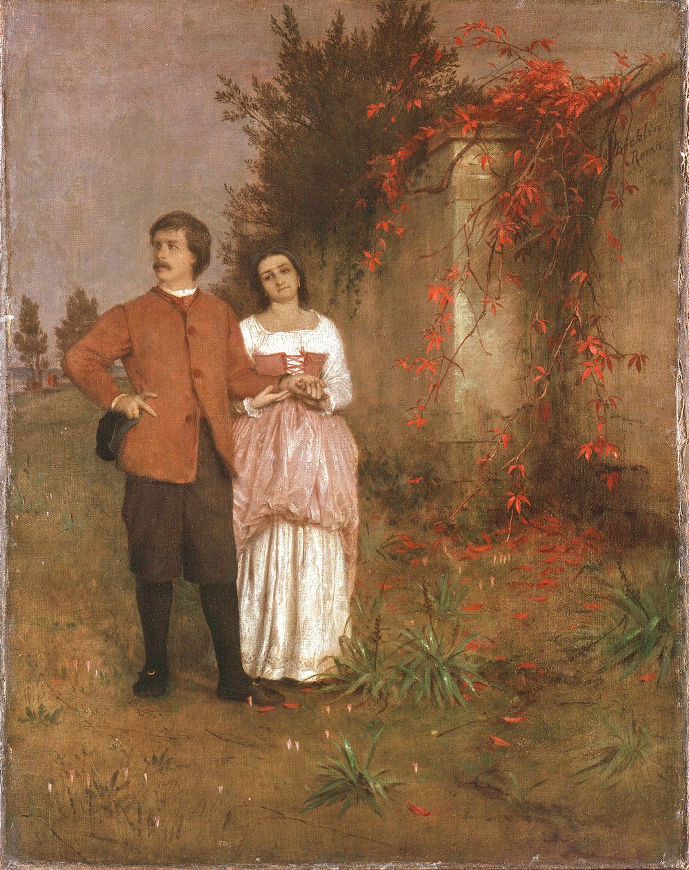 Arnold Böcklin sammen med sin kone af Arnold Böcklin